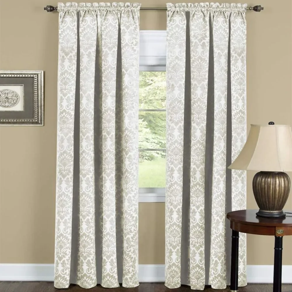 Achim Home Furnishing: Sutton Ivory Floral Transitional Blackout Window Curtain